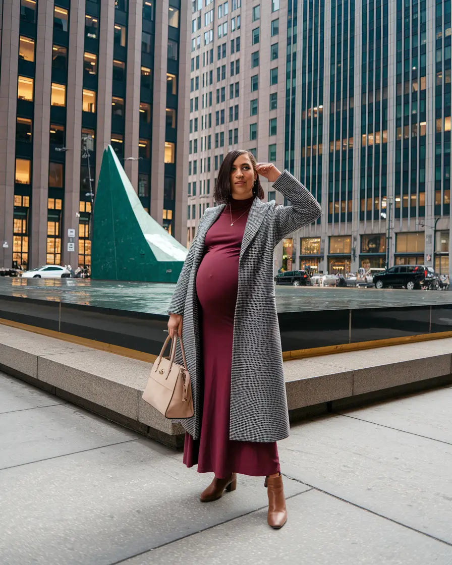 fall outfits for pregnant women 2025 Sweetheart Skirts and Sleek Tops