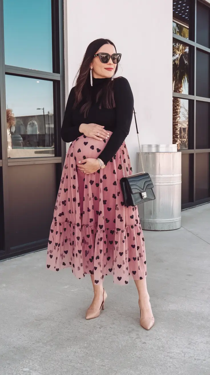 fall outfits for pregnant women 2025 Modern Mama in Camel and Denim