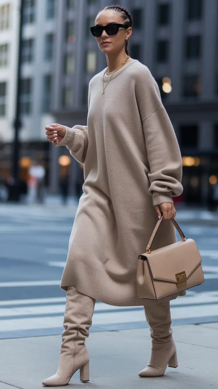 fall outfits with boots All-Neutral, All-Elegance
