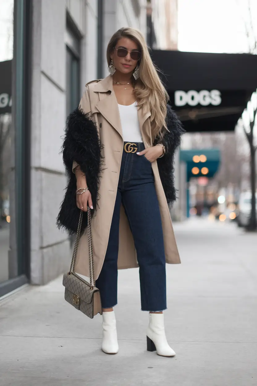fall outfits with boots City Chic with a Dash of Drama