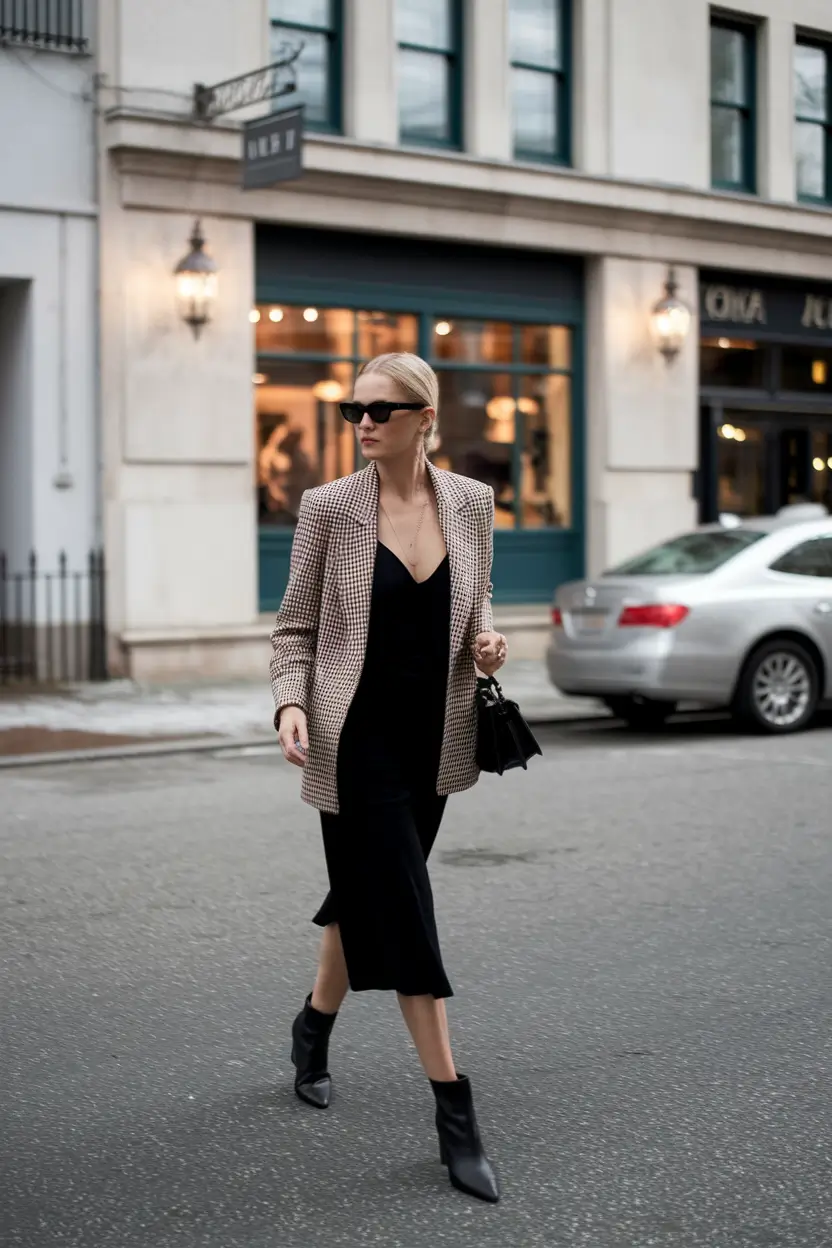 fall outfits with boots Elegant Layers for Work or Weekend