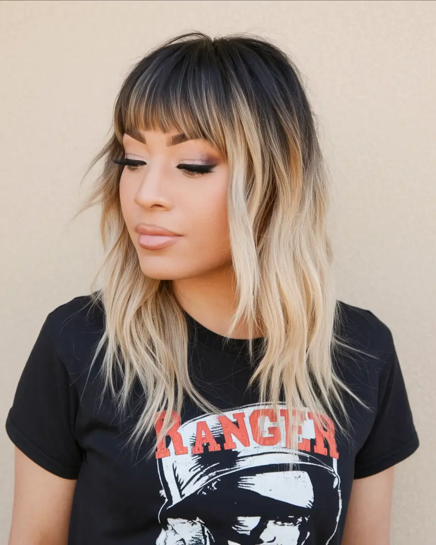 haircuts 2025 Soft Blonde Waves with Bangs: A Lived-In Look That Feels Like Summer