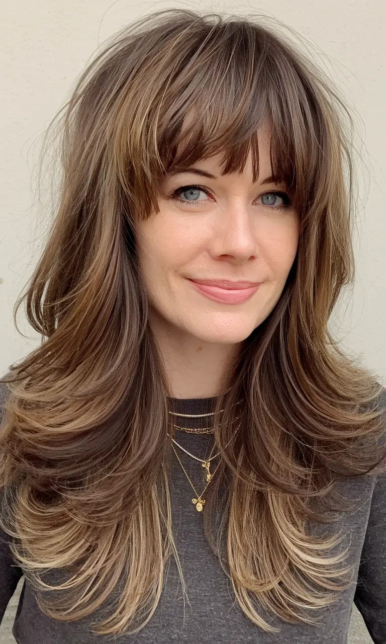 haircuts for medium length hair Feathered Brunette Layers: The Blowout That Keeps on Giving
