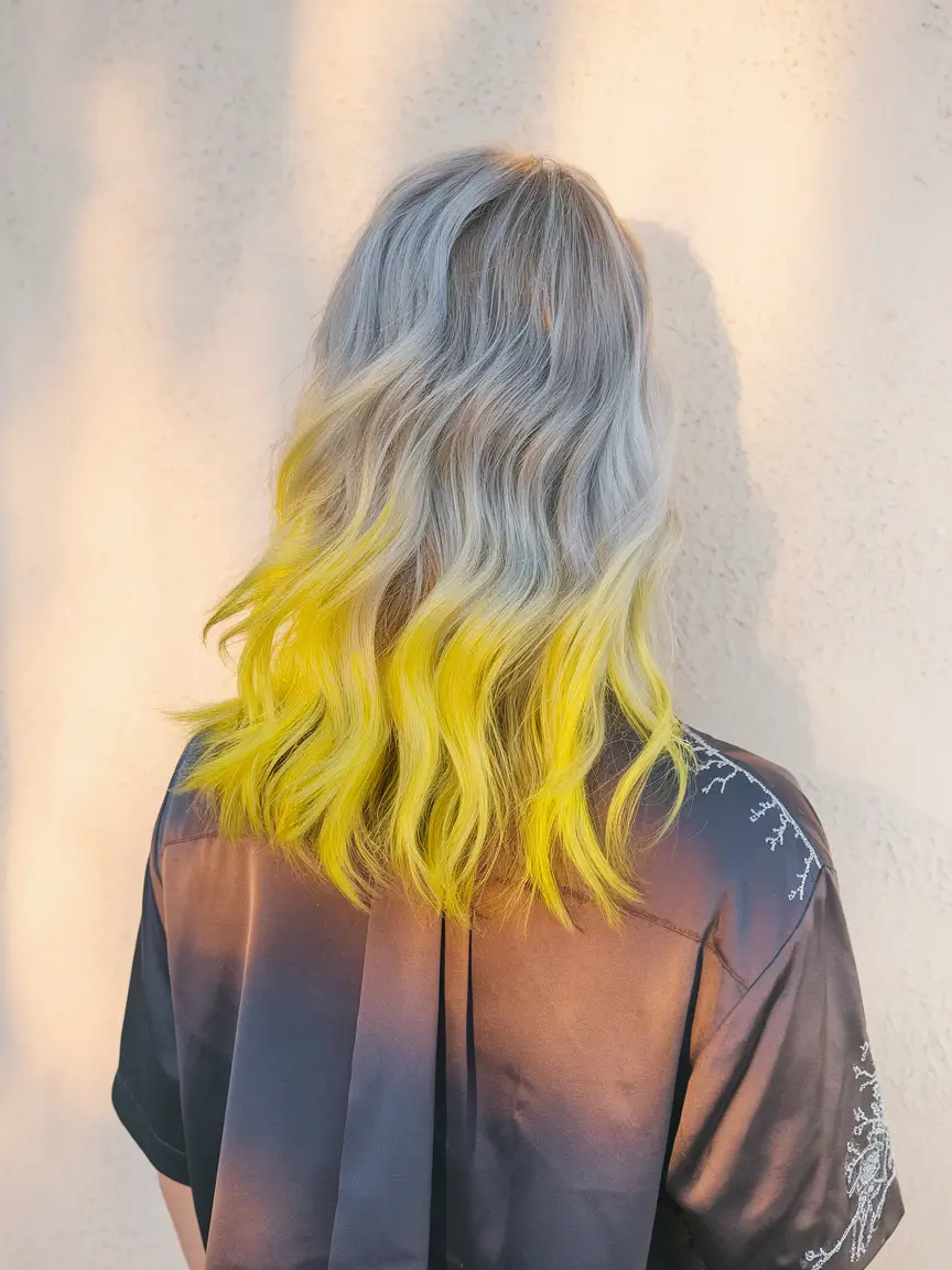 hair color ideas for brunettes august Steel Waves With Lemon Glaze Ends