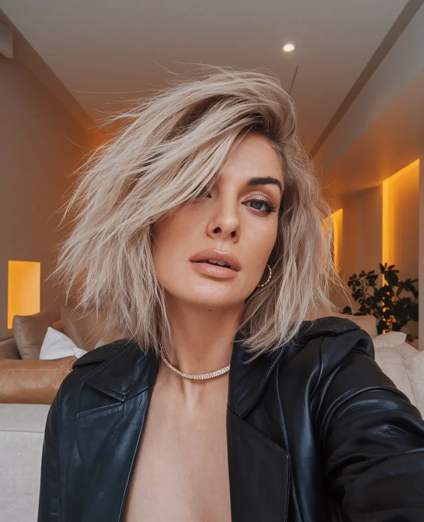 august hair color ideas blonde Cool-Toned Mushroom Blonde Shag