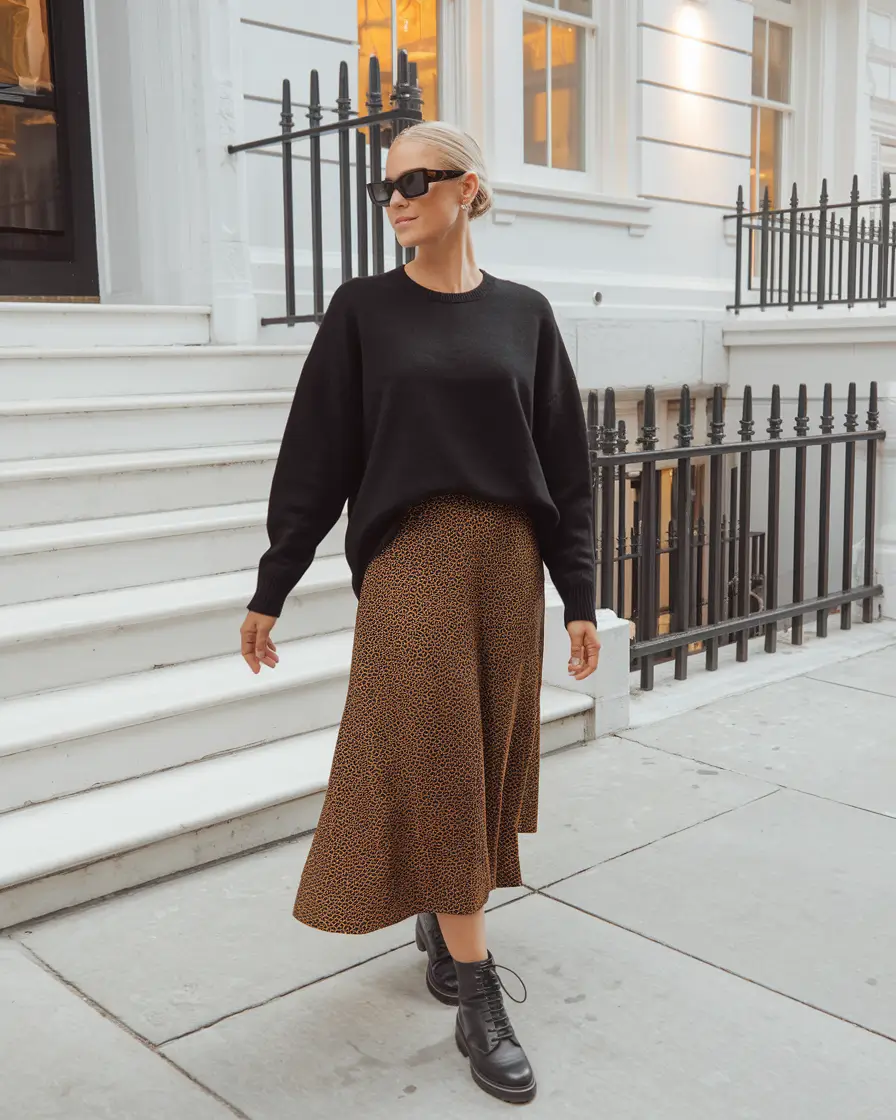 summer to fall transition outfits nyc Leopard Print with a City Spin