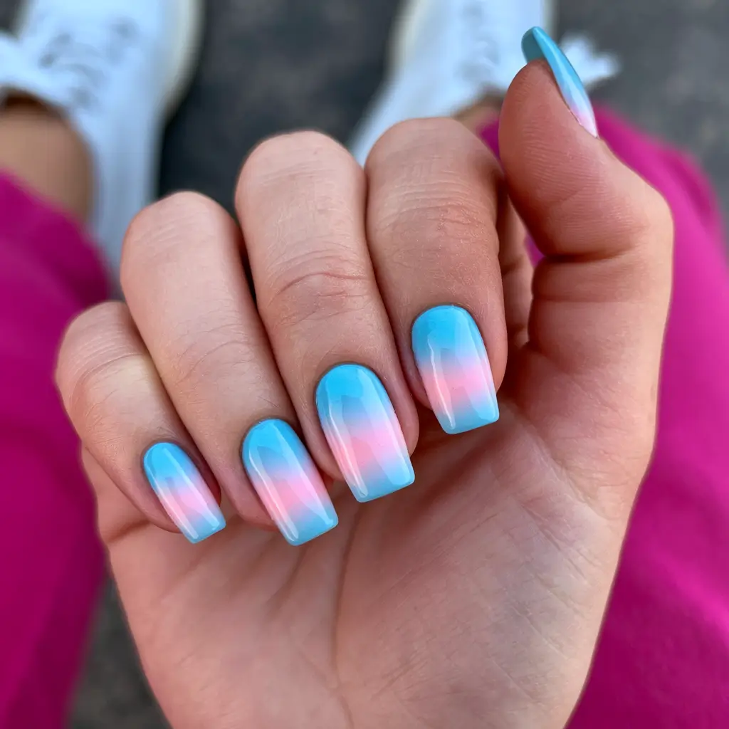 july nails colors 2025 dreamy sky-inspired gradient for the 4th
