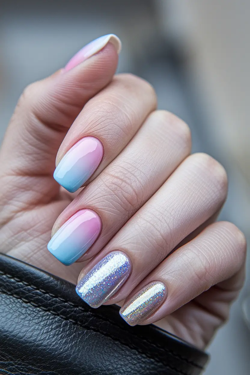 july nails colors 2025 frosted shimmer meets summer pink