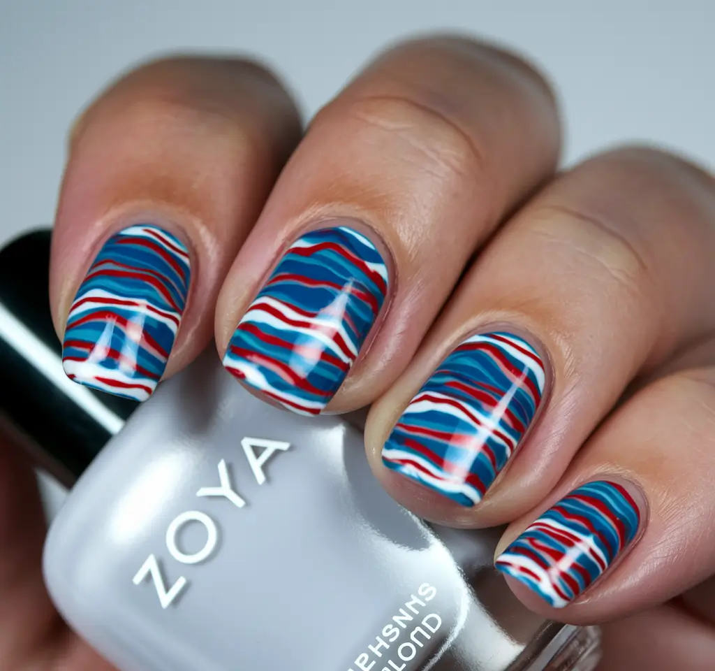 fourth of july color street nails red white and blue remix for the fourth