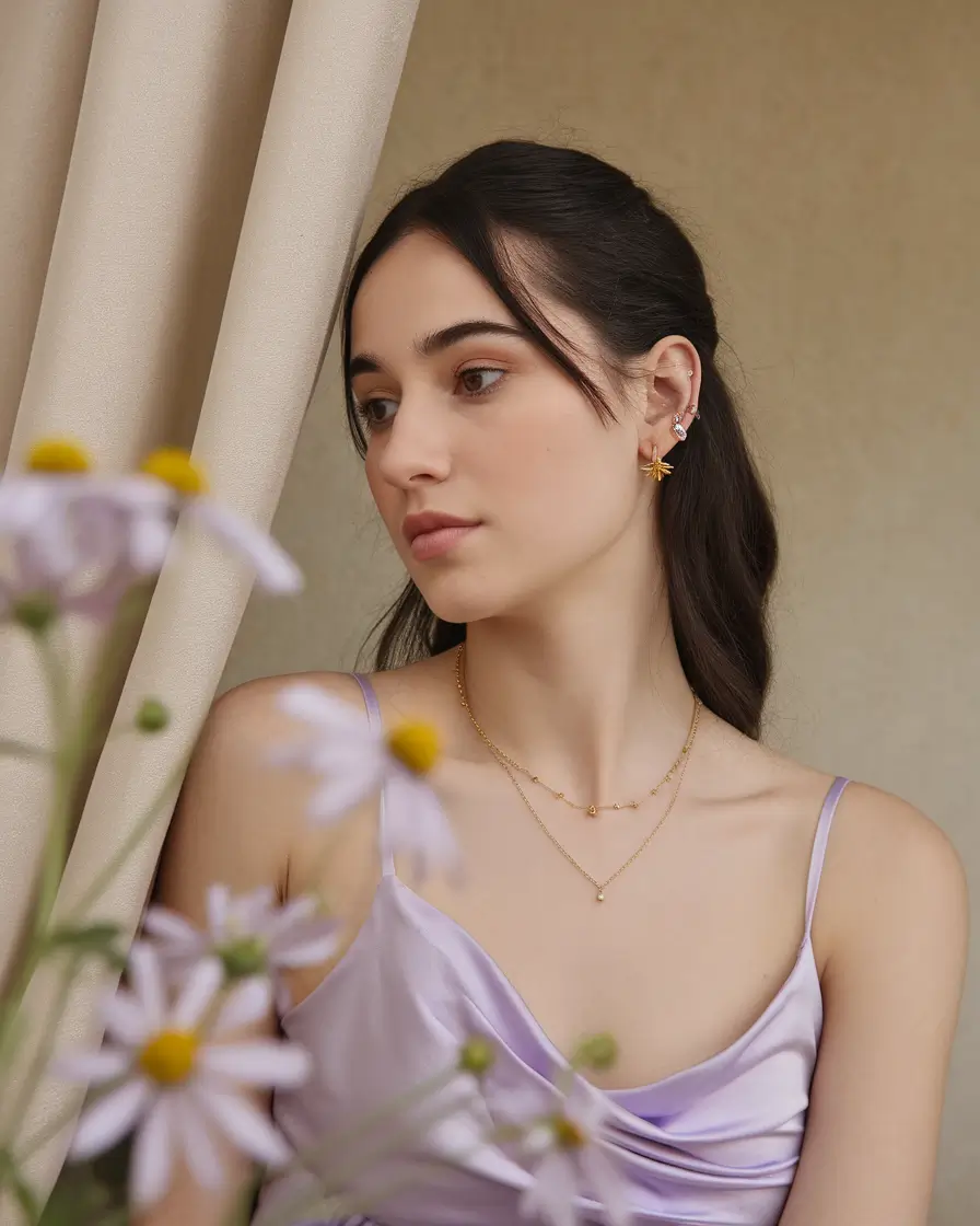 labor day hairstyles Soft Half-Up Style with Curtain Bangs