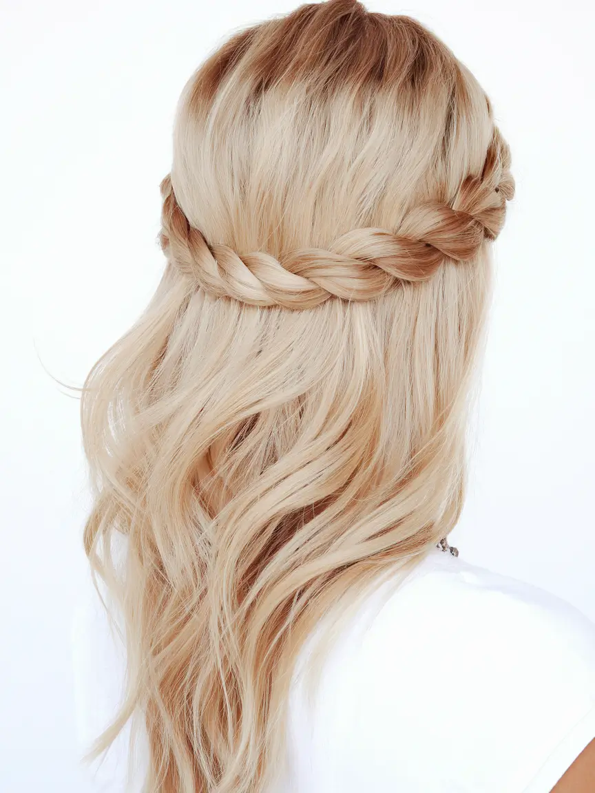 labor day hairstyles Twisted Half-Up for Dreamy Texture