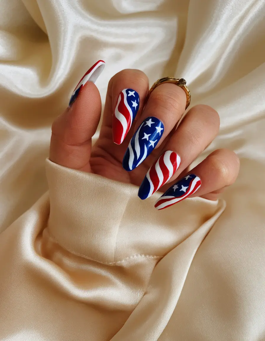 labor day nails 2025 Stars, Stripes, and That Americana Boldness