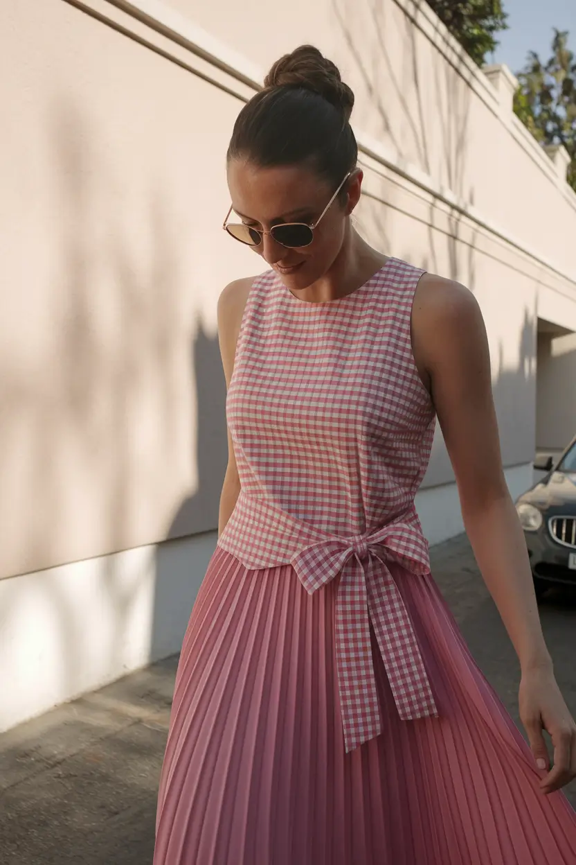 labor day outfits 2025+Retro Pink With Modern Movement