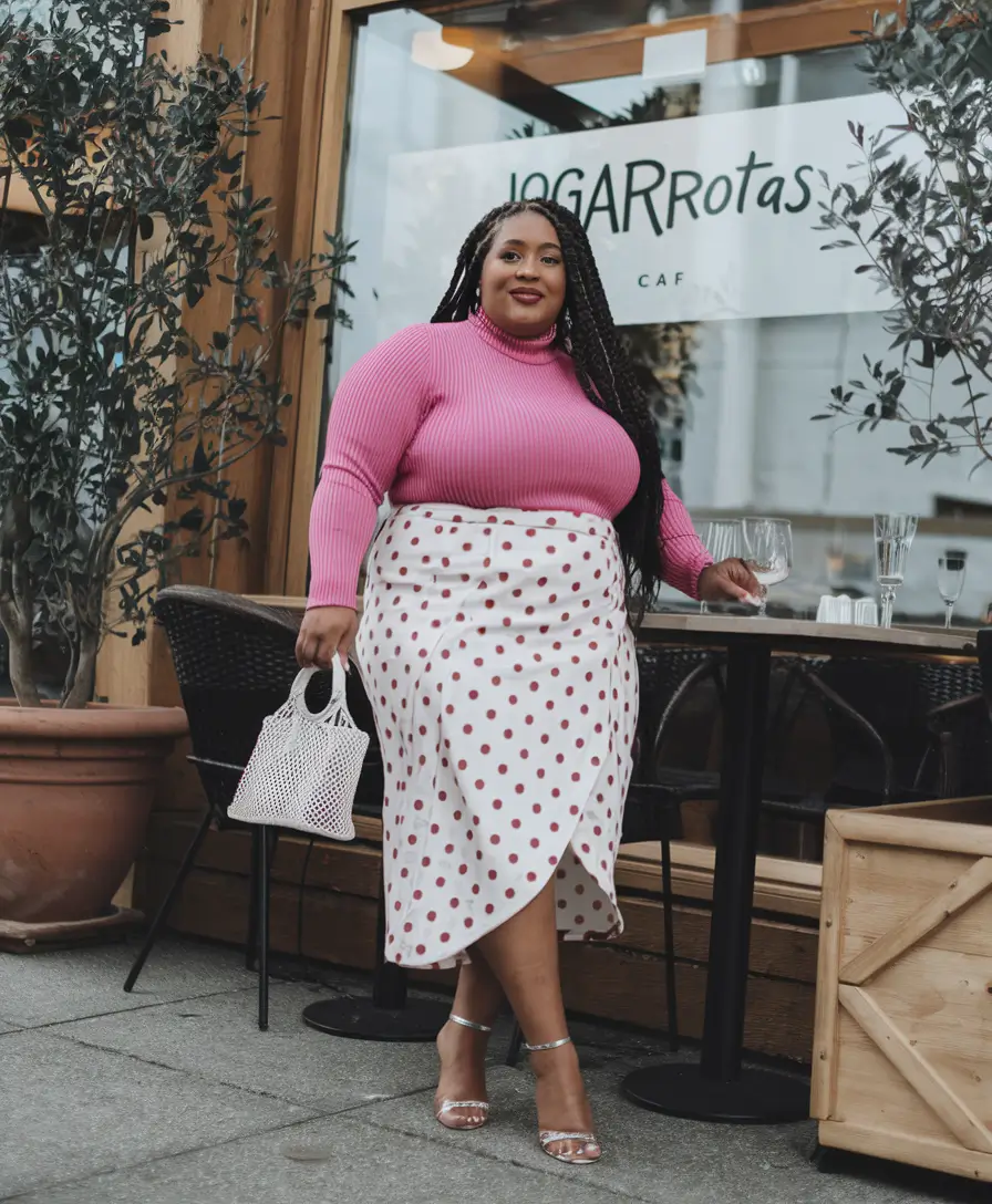 plus size capsule wardrobe fall 2025 Whimsical Dots and Bubblegum Bold