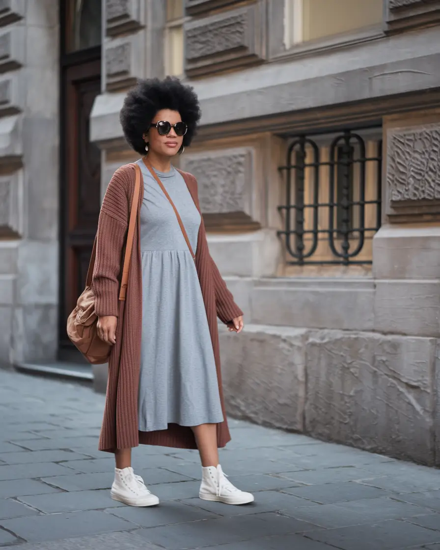 simple casual fall outfits 2025+Soft Dresses with Street Edge