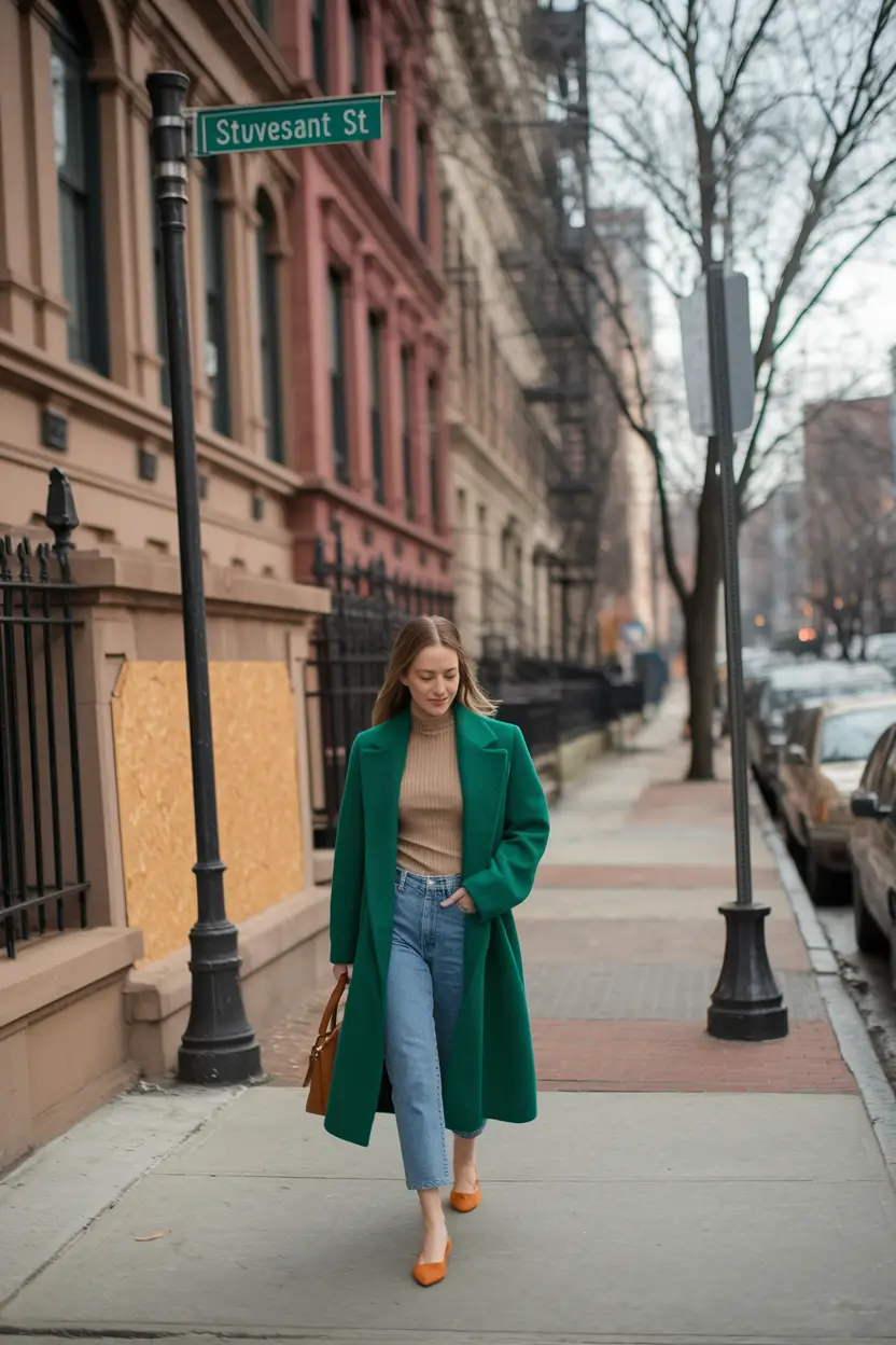 simple casual fall outfits 2025+Color Play with a Business Casual Twist