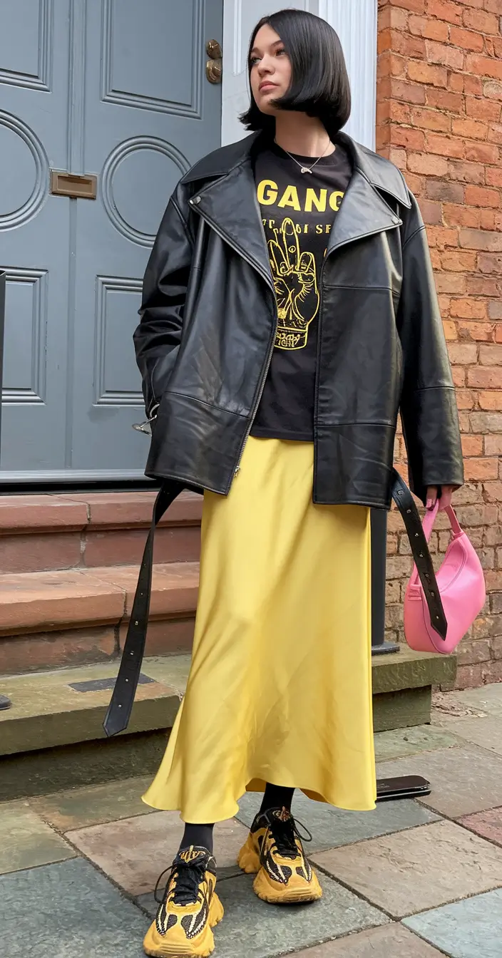 simple casual fall outfits 2025+Street Queen with a Satin Twist