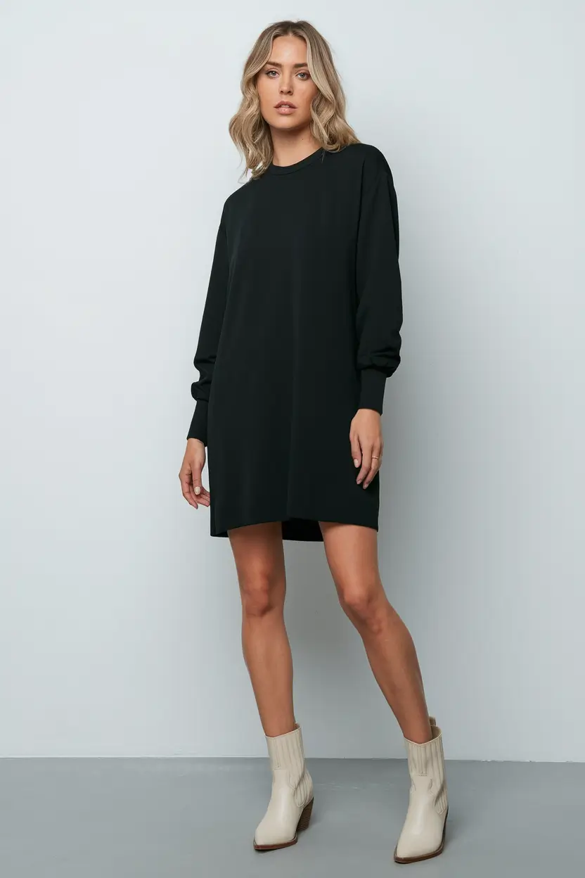fall birthday outfits dresses Effortless Cool in an Oversized Sweat Dress