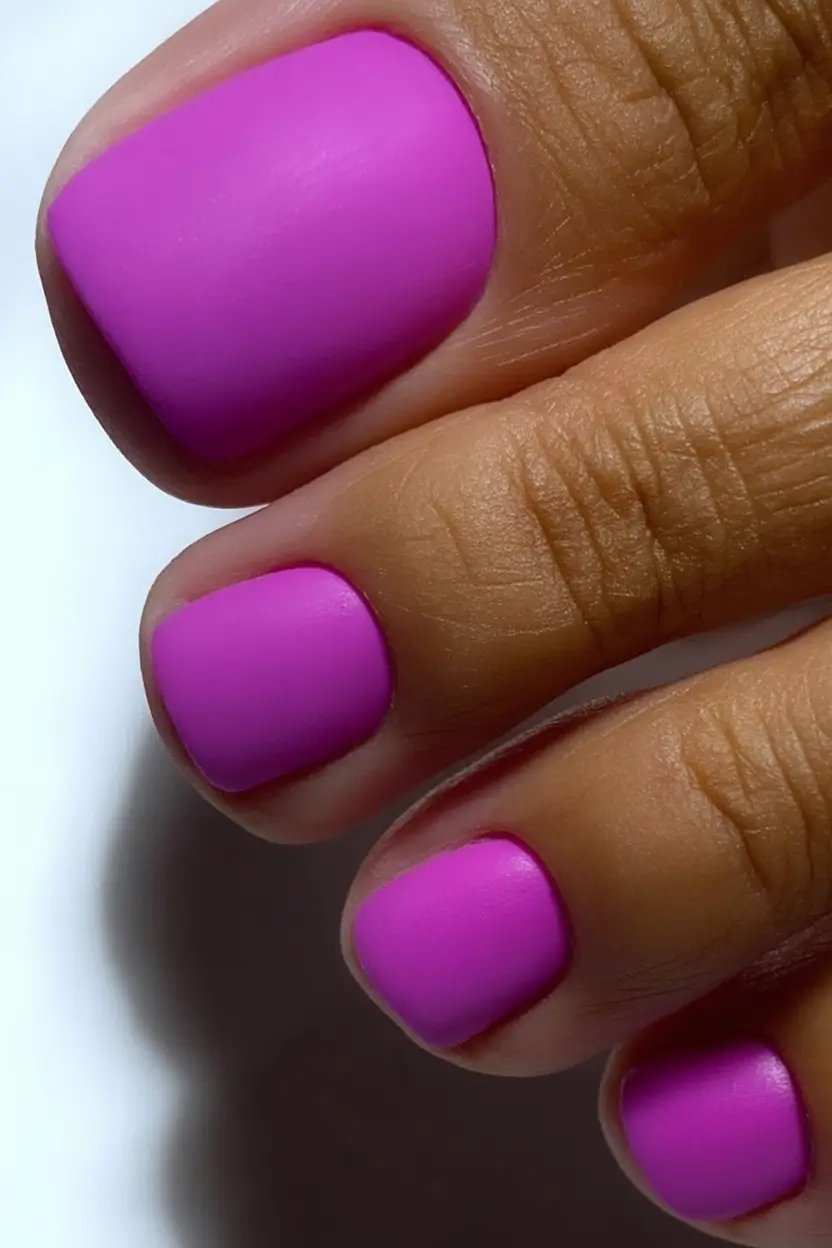 summer toe nail colors ideas 2025 Matte Purple Perfection with a Cool Edge