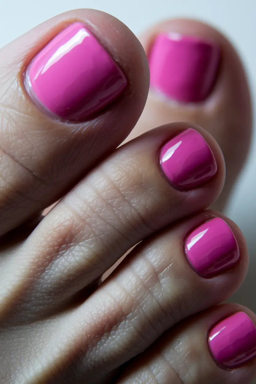 summer toe nail colors ideas 2025 Barbie Pink Classic for Every Skin Tone