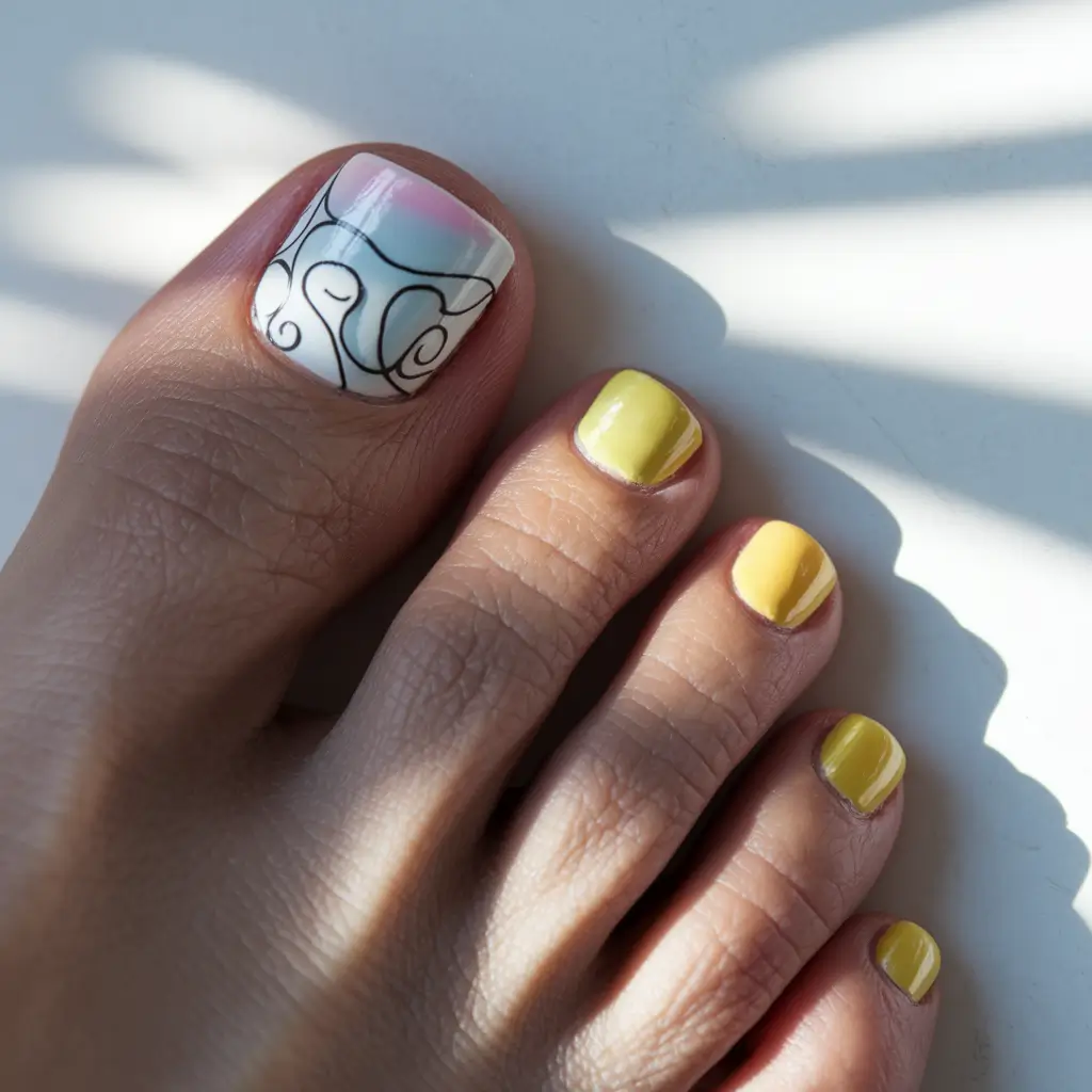 toe nail designs for summer 2025 white