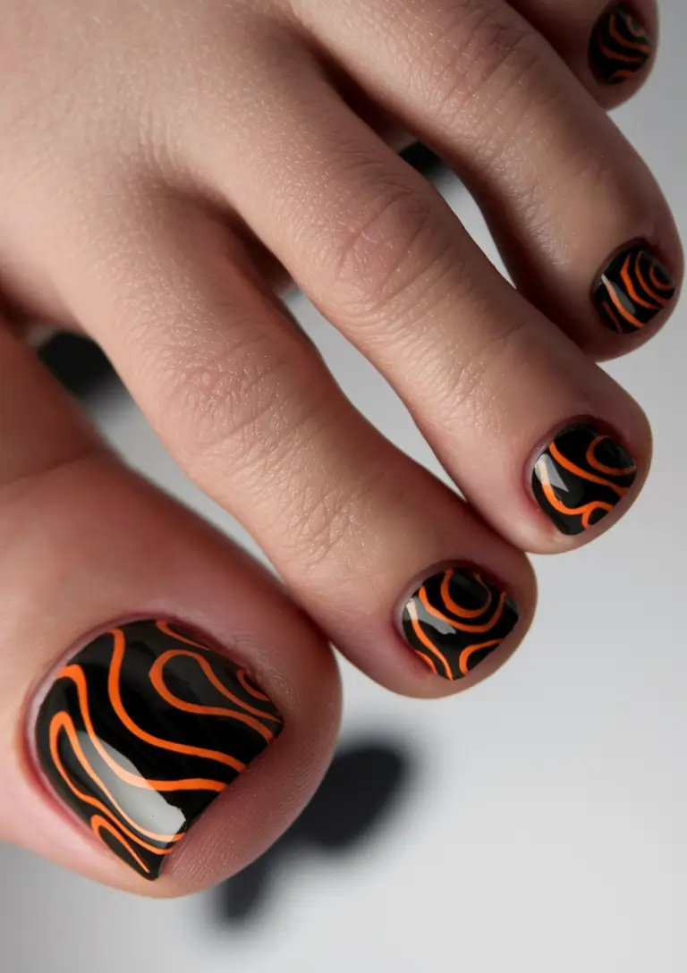toe nail designs for summer 2025 orange