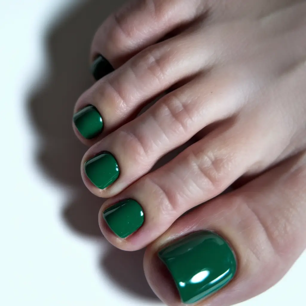 gel toe nails august Emerald Envy Minimalism