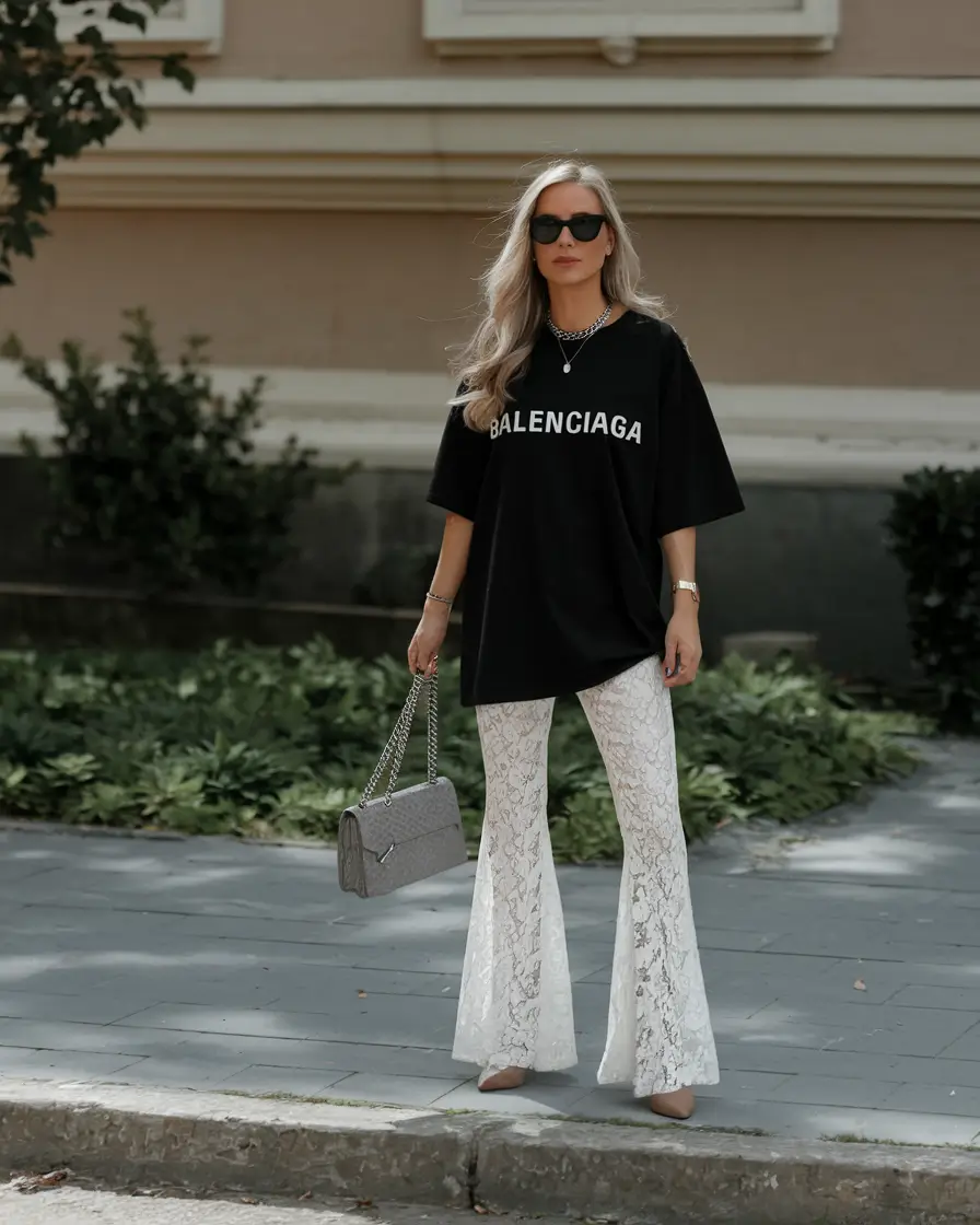 august outfits Monochrome Luxe with a Graphic Designer Twist