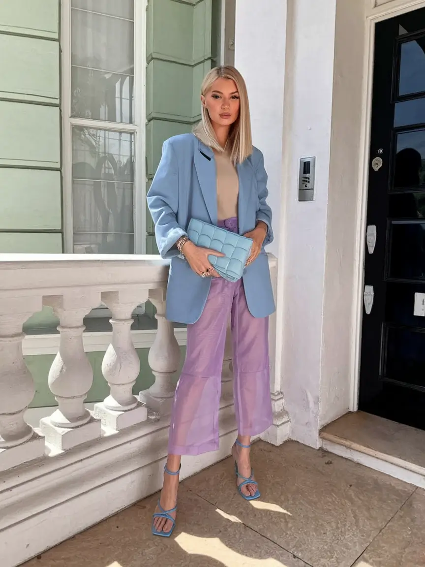 august outfits Powder Pastels and Structured Power