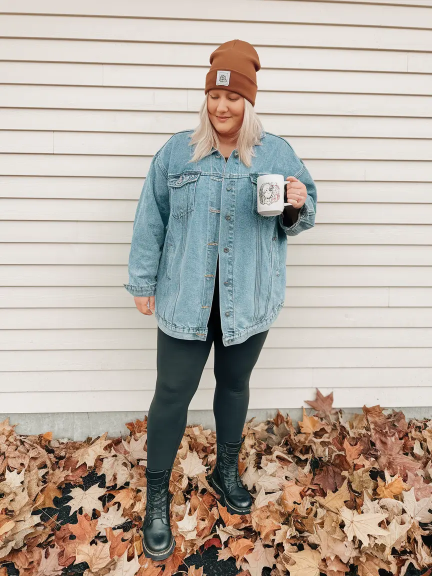 fall-plus-size-outfits-casual-comfy-Denim-Leggings-and-Coffee-Ready-Cool