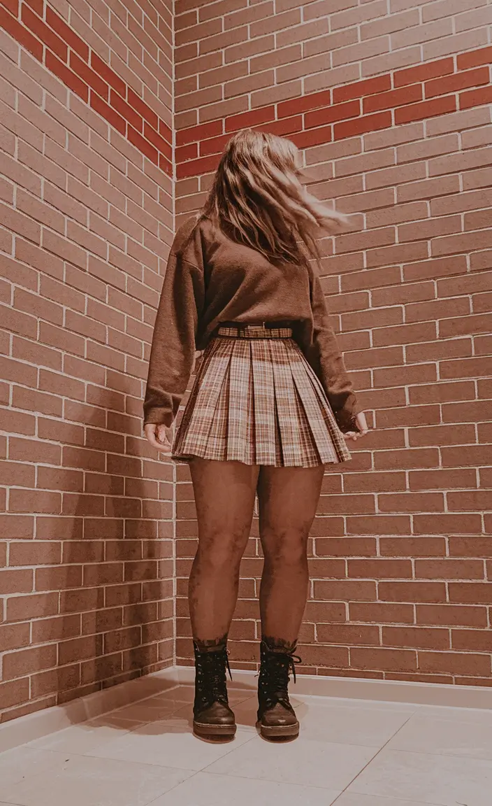 fall-plus-size-outfits-aesthetic-Plaid-Skirt-and-Grunge-Girl-Flair