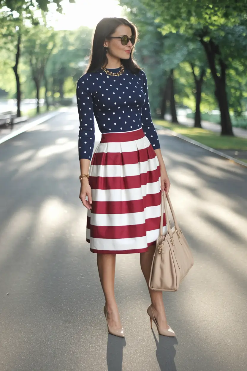 fourth of july wardrobe Elegant Americana Reimagined