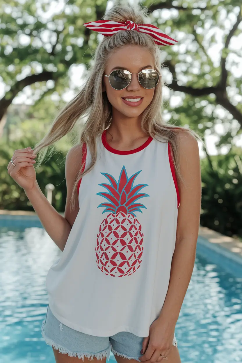 july wardrobe Pineapple Punch and Poolside Playfulness