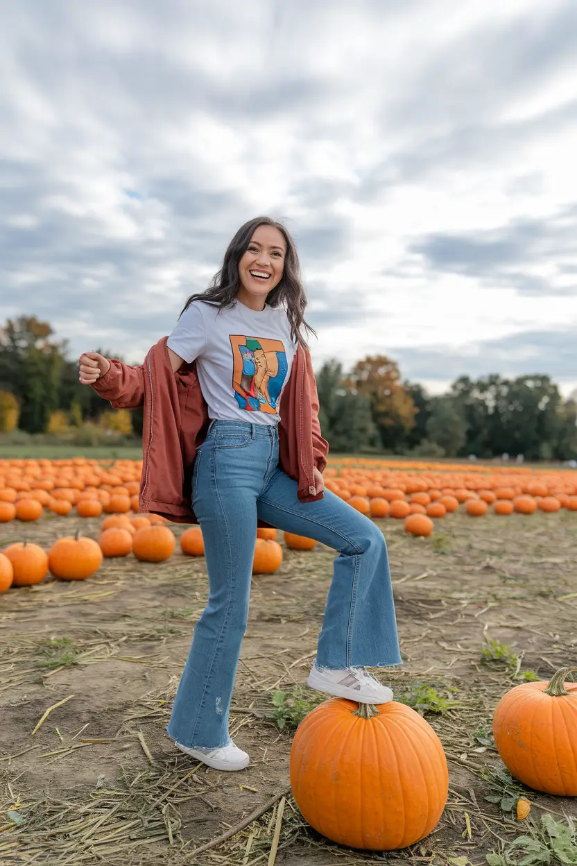 fall family pictures outfits casual Retro Fun with Personality