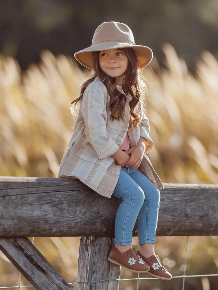 fall family pictures outfits kids Little Trendsetter in Soft Hues