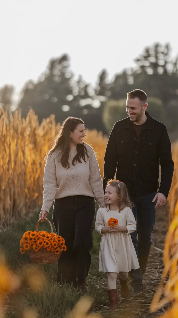 fall family pictures outfits neutral Soft Neutrals and Golden Light