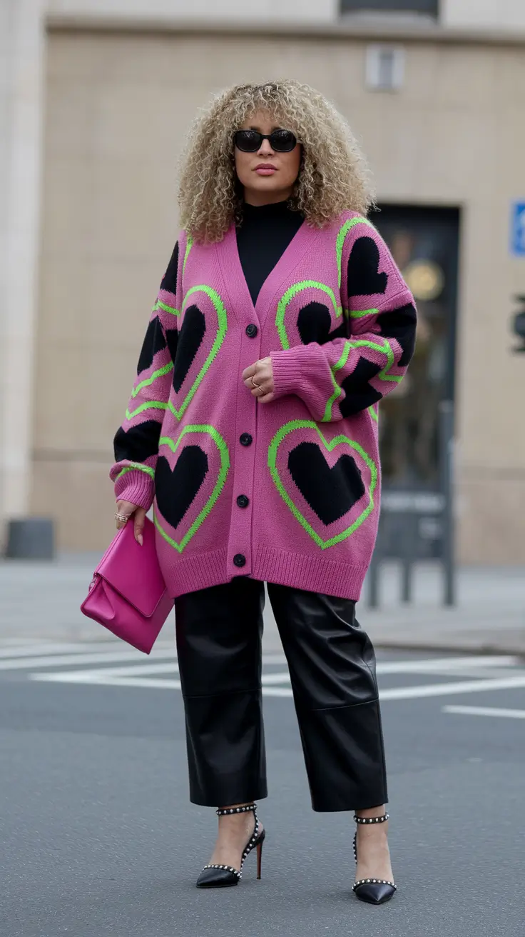 curvy fall outfits street styles Oversized Hearts & Street Glam
