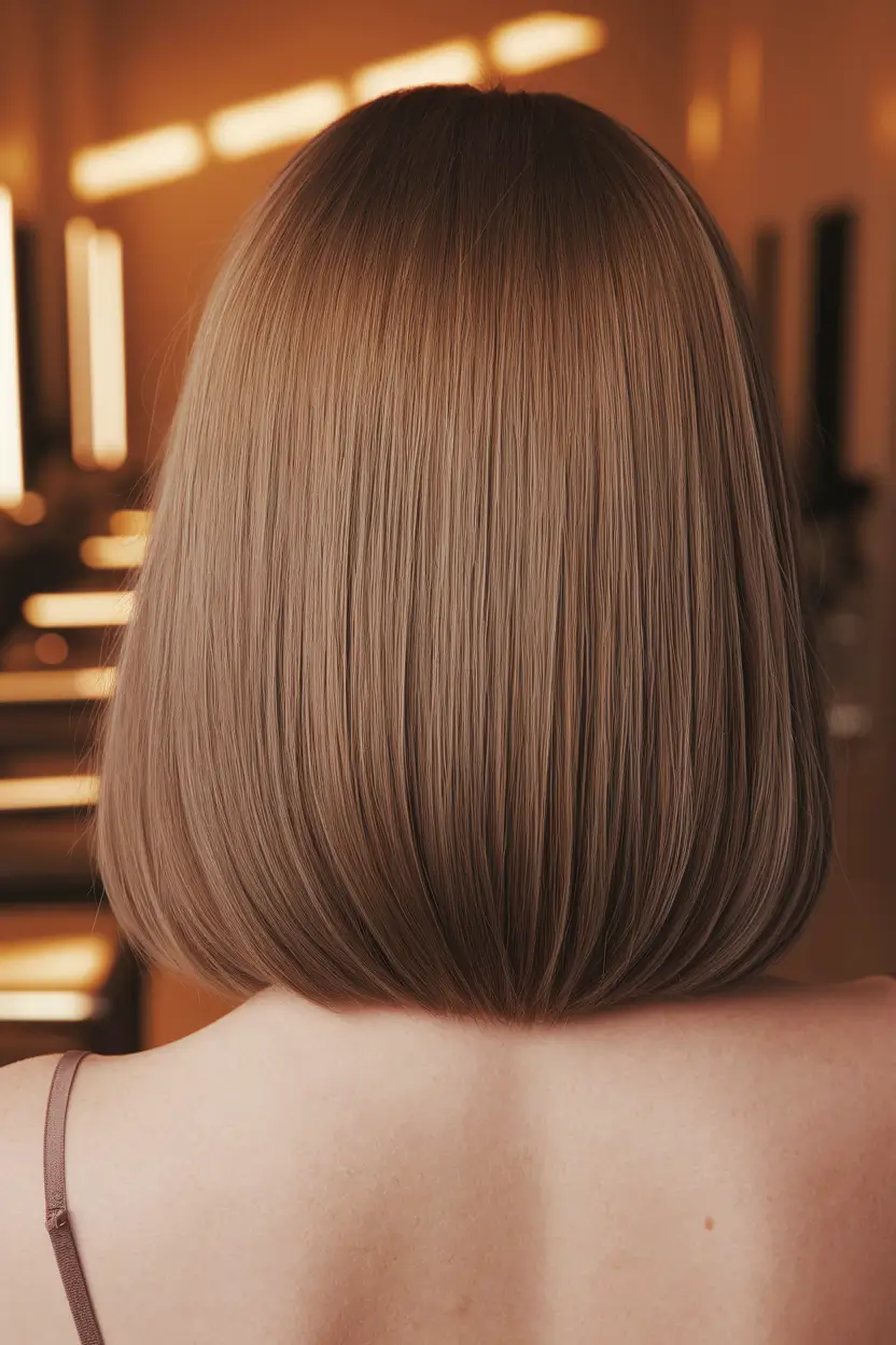 fall brown hair color pale skin Muted Cocoa Bob for a Soft Fall Reset