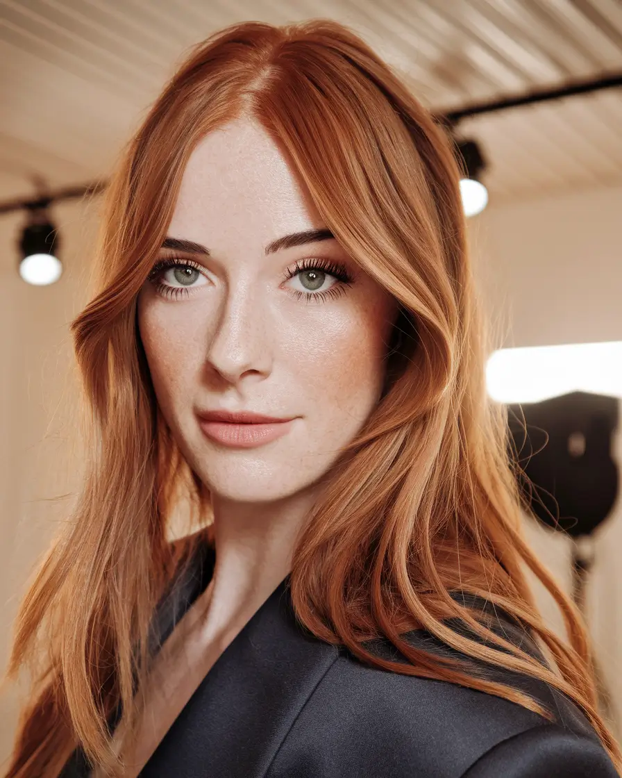 hair color warm skin tone Amber Terracotta with Lush Warmth