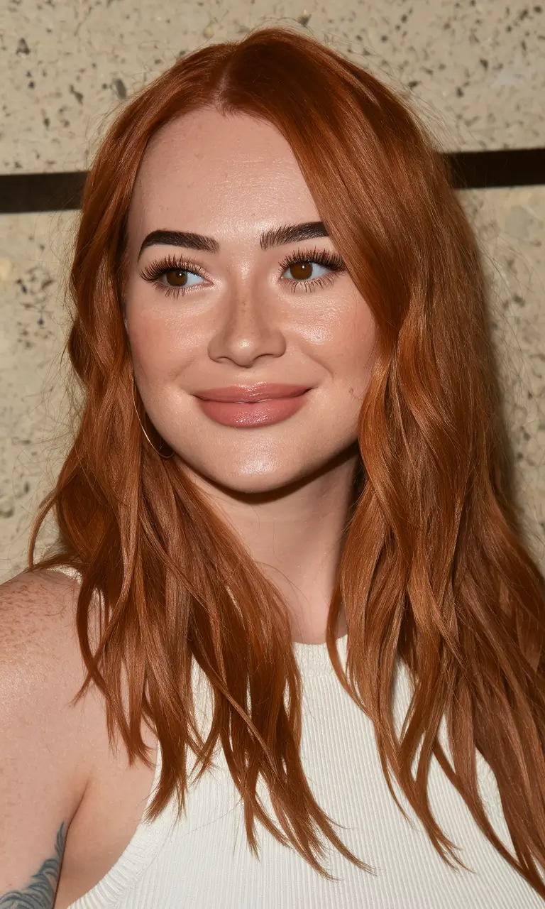 hair color warm skin tone ideas Rich Copper Auburn for Glow-Lovers