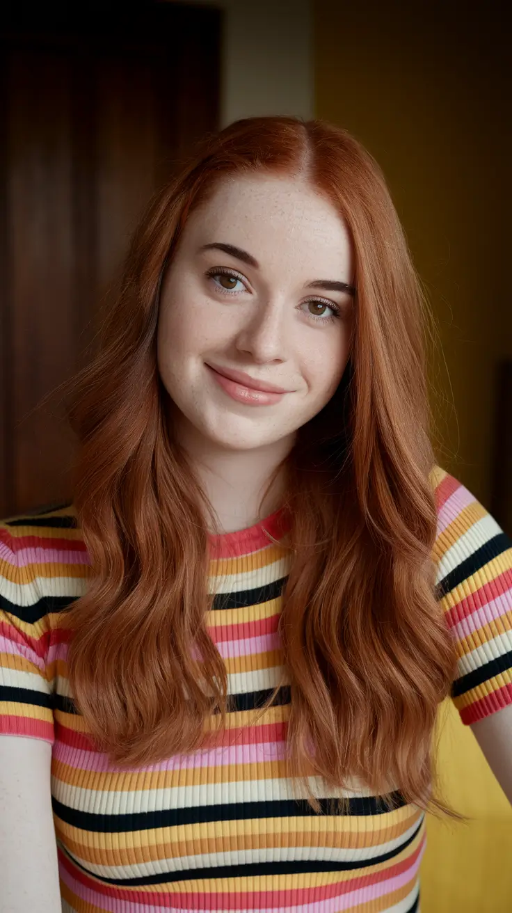 fall hair color for warm skin tone Sunset Copper for Everyday Radiance