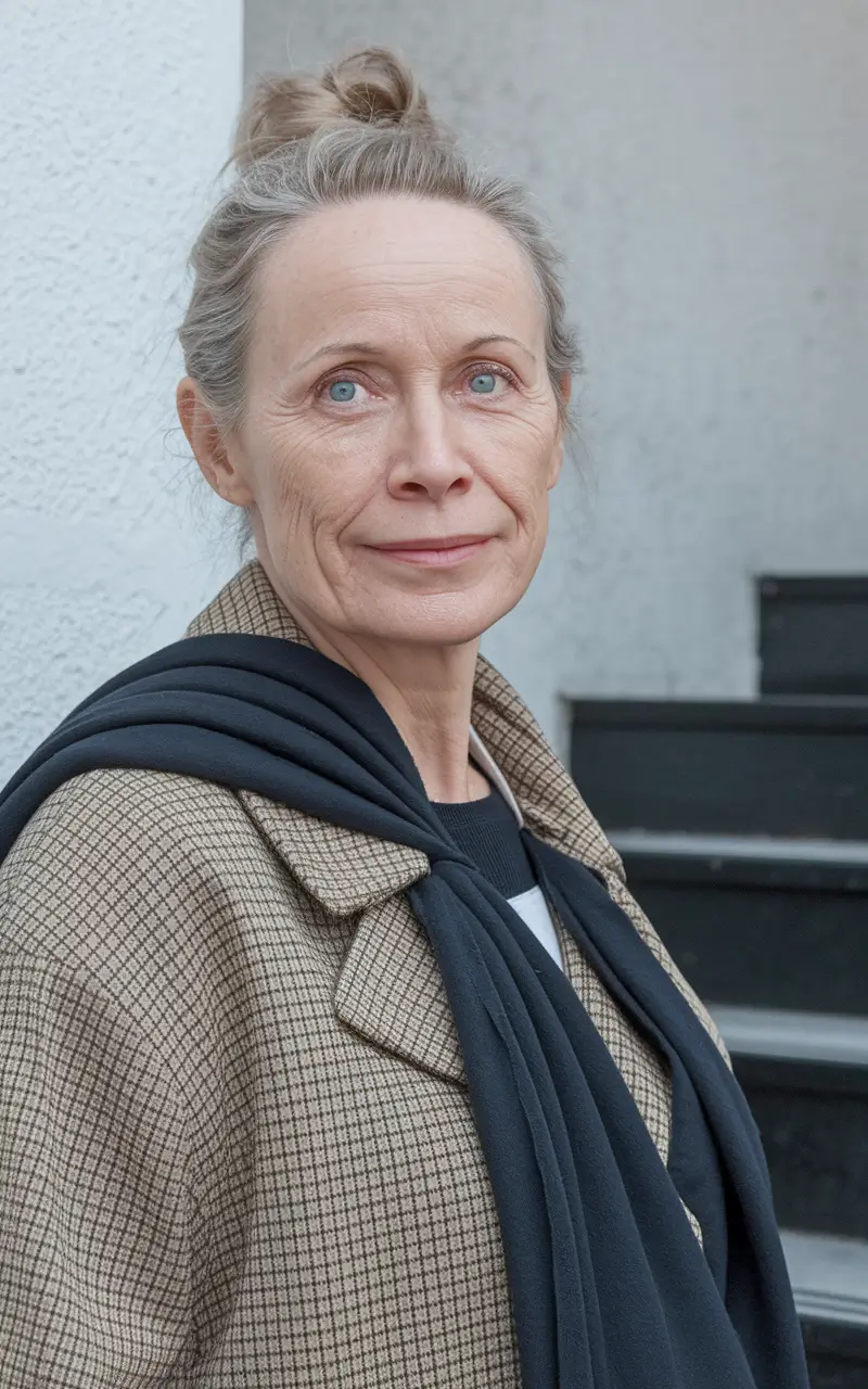 Fall haircuts women over 40 Elegant Bun for a Timeless and Effortless Look