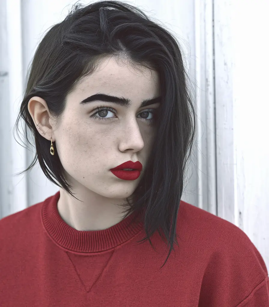 fall short haircuts for women Asymmetrical Bob with Mystery Vibes