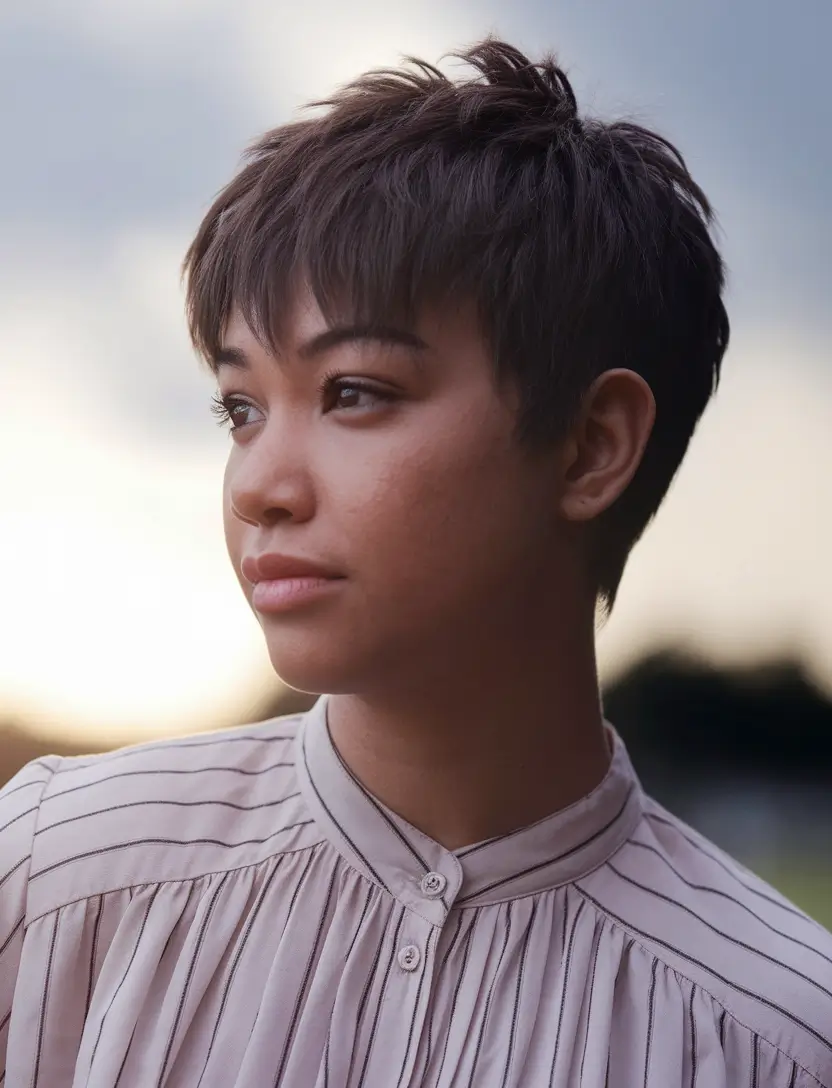 short curly haircuts fall Soft Tousled Pixie with Fall Texture
