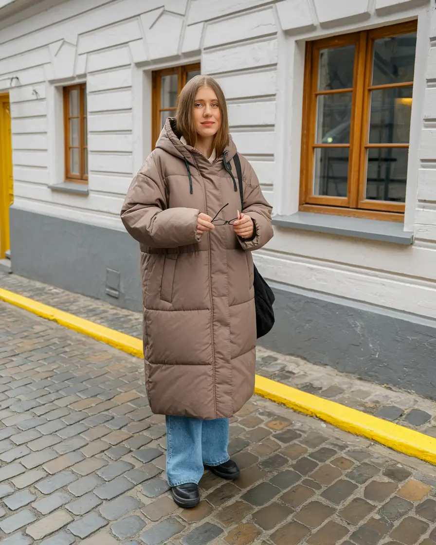 cozy fall outfits Chilly Sidewalks & Puffer Power