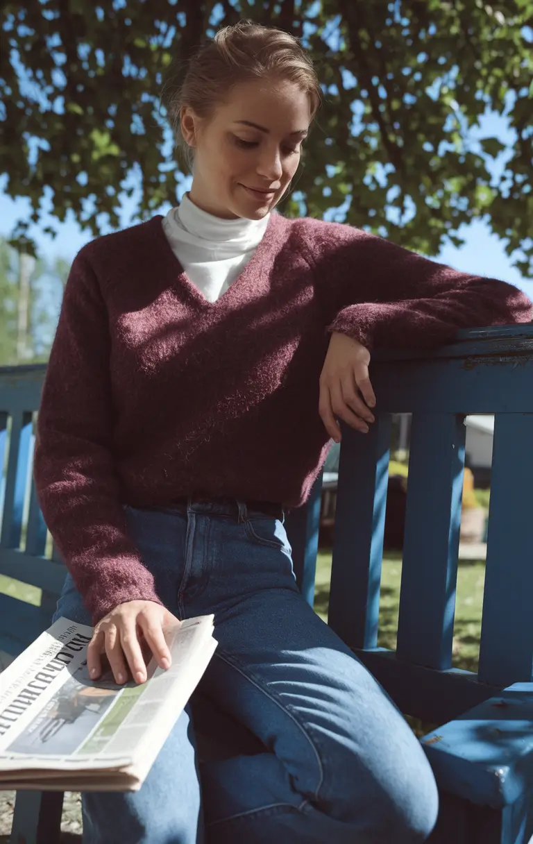 fall outfits for school for teens+Layered Neutrals with a Hint of Wine