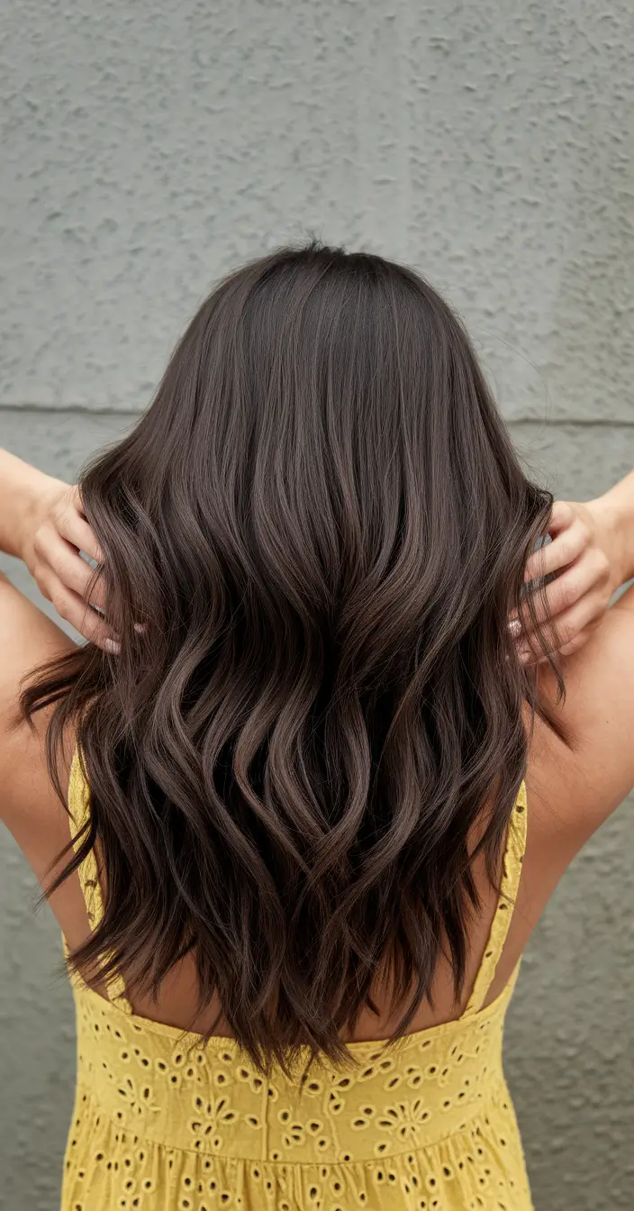 dark brown fall hair colors Chestnut Mocha Waves