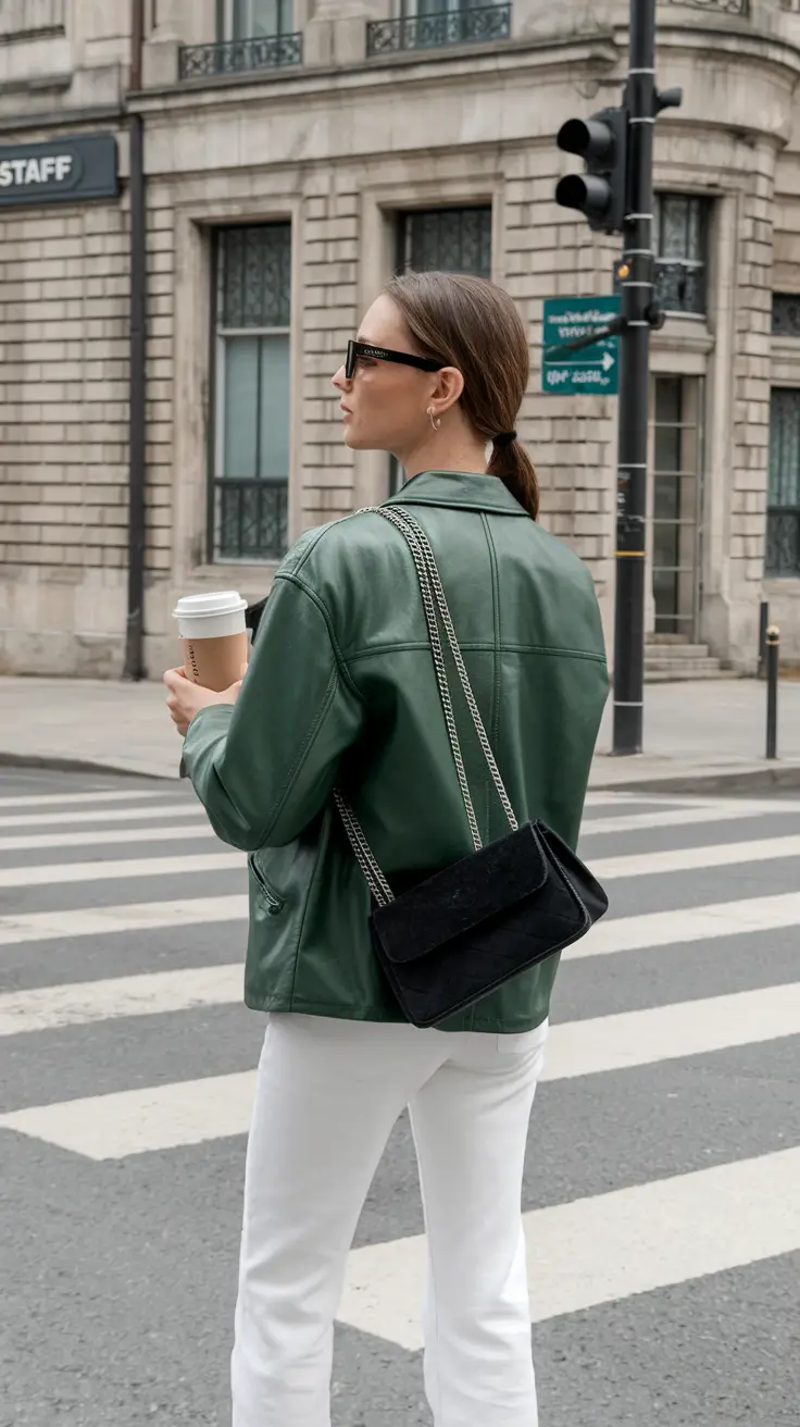 Early Fall outfits inspo for September 2025+City Cool with a Hint of Leather Edge