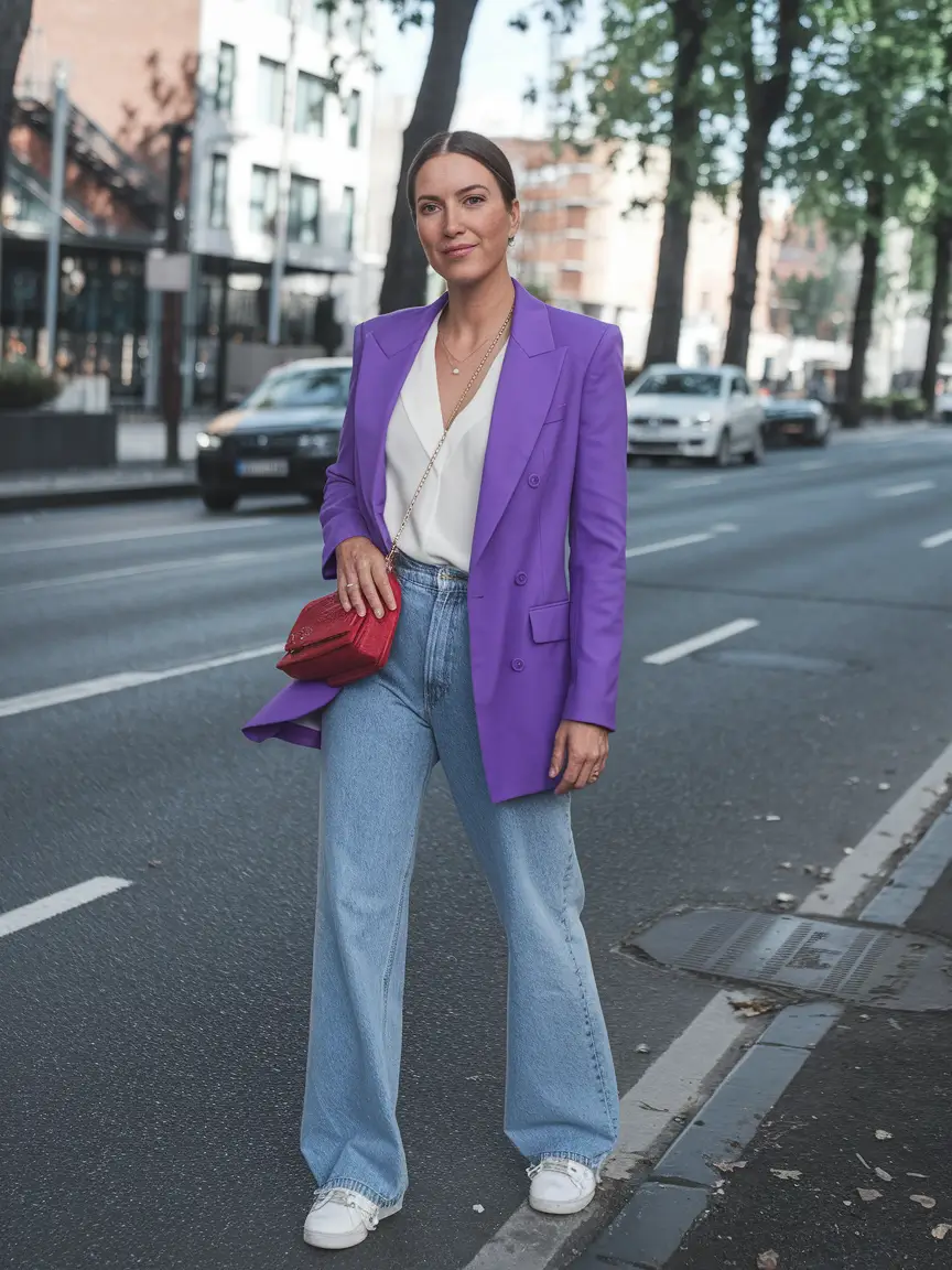 Early Fall outfits inspo for September 2025+Power Purple and Denim Realness