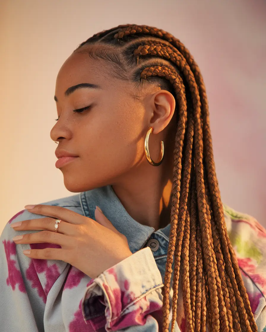 fall braids hairstyles Side-Swept Goddess Braids with Heart Detail